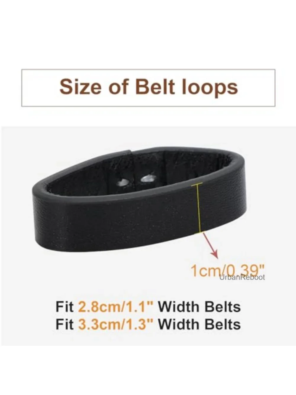Leather Belt Loop Keeper Retainer Band for 1.3
